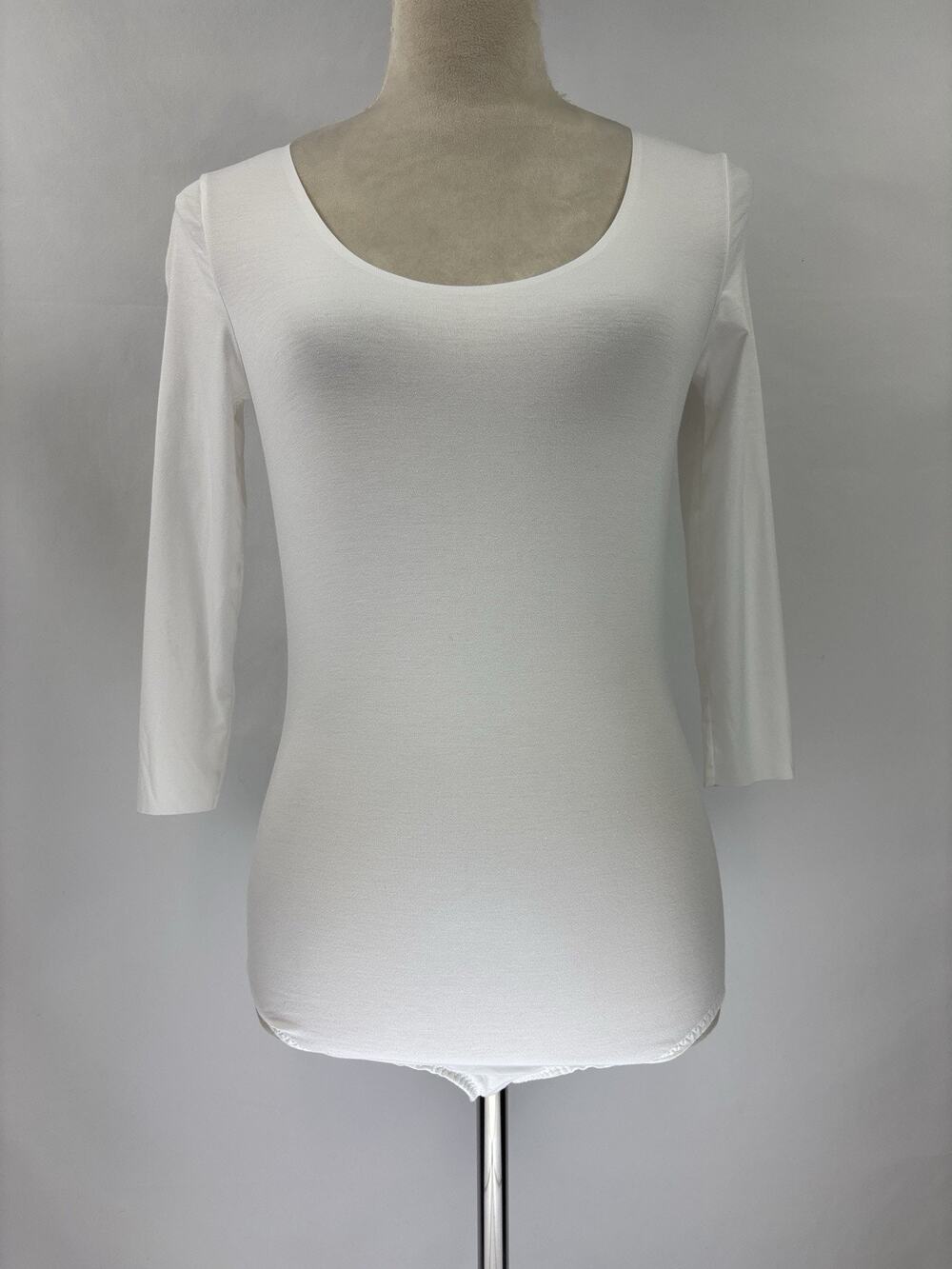 Wolford Tokio String Bodysuit White Small Scoop Neck Modal Elastane Modal - Picture 1 of 7